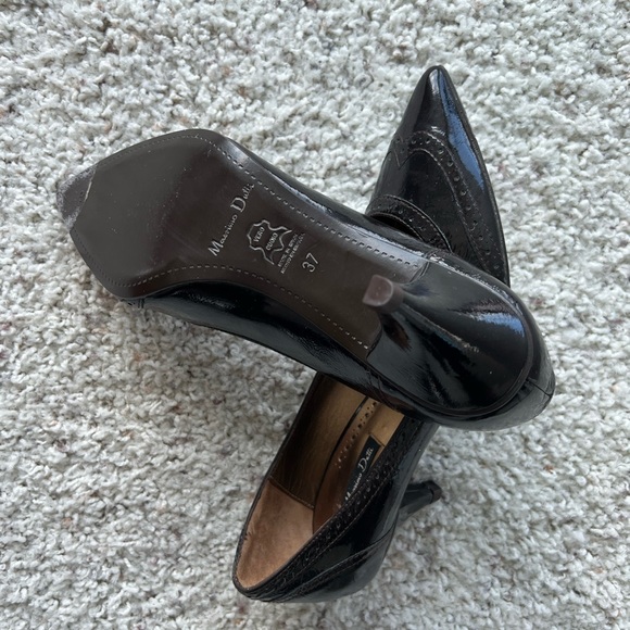 Dark Expresso Brown pumps, size 37, kitten heel. 2 inch high heels. Beautiful! - Picture 6 of 9